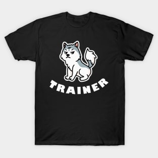 Husky Trainer Grumpy Dog Lover Malamute T-Shirt